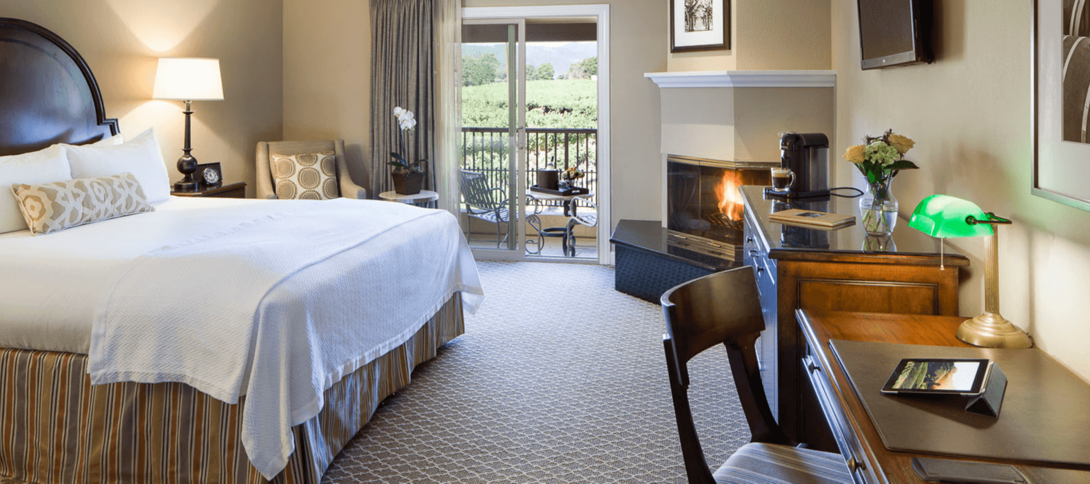 King Fireplace Garden View