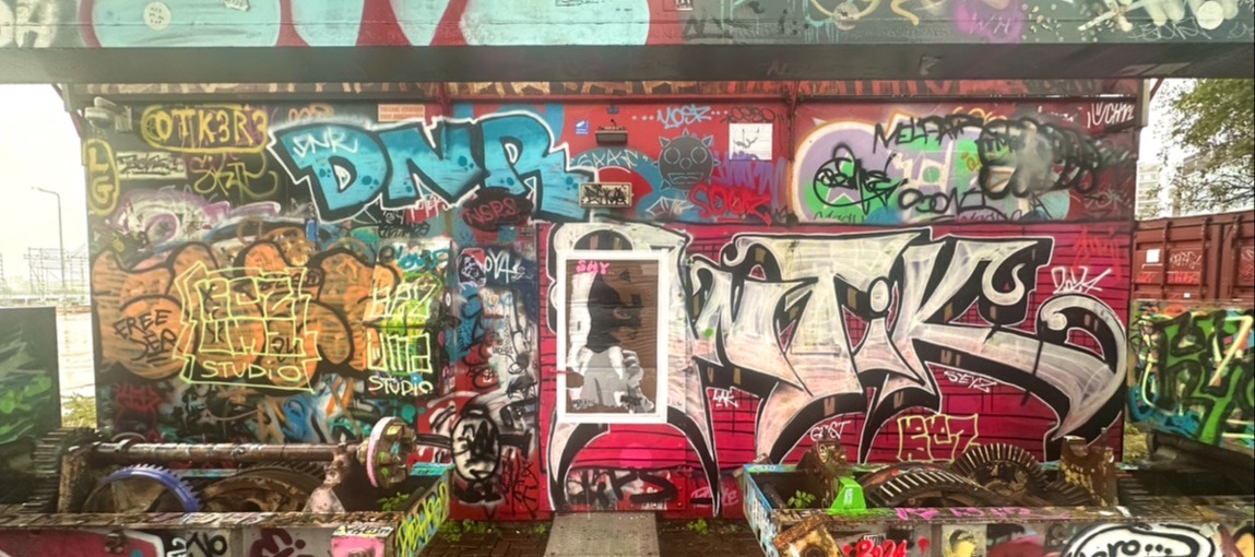 The Faralda Crane's urban roots are celebrated, with prominent graffiti